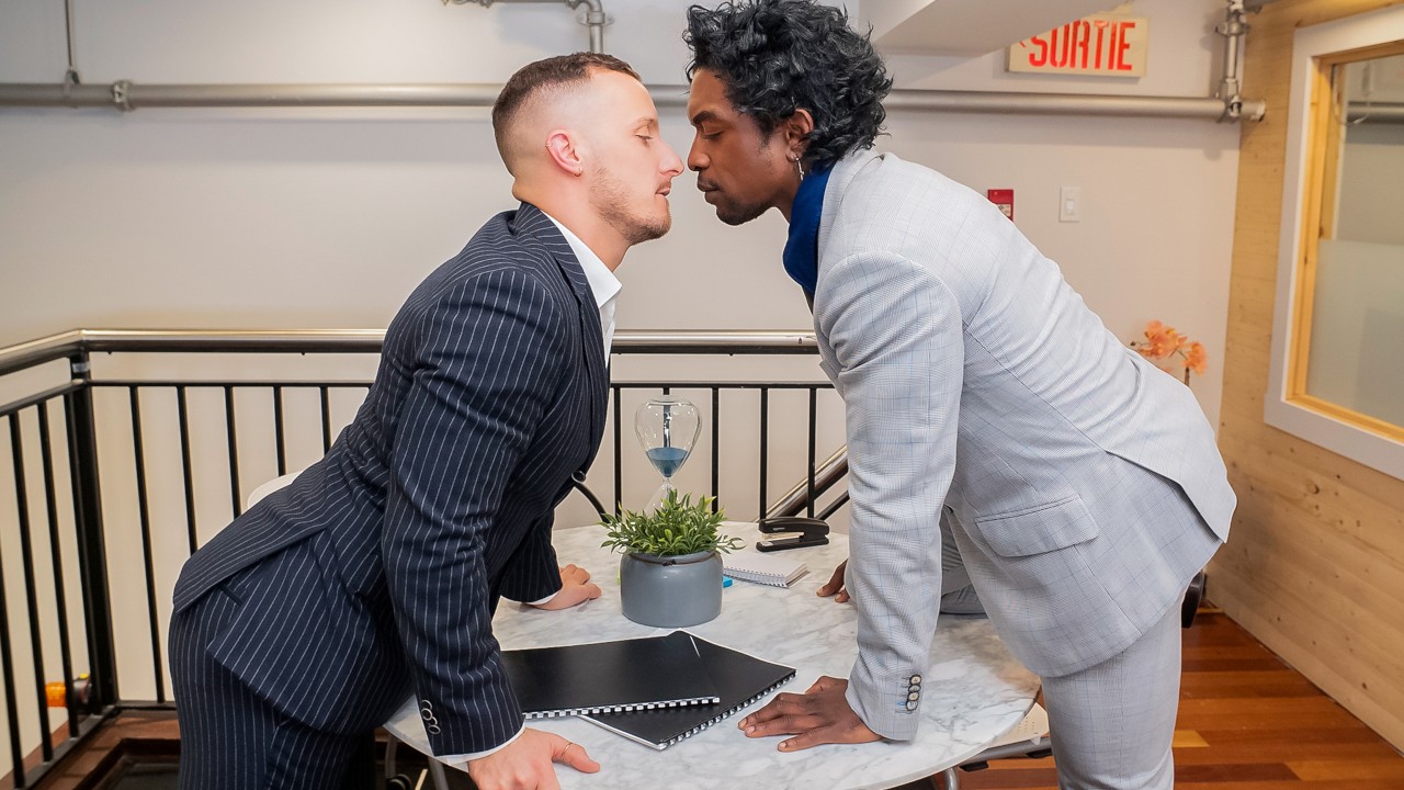 Unfinished Business Noir Male Interracial Gay Porn Video