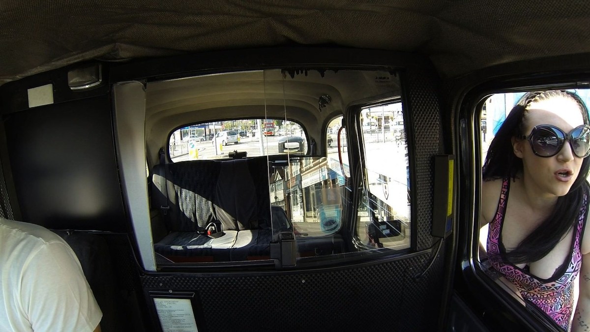 Cabbie Gets Horny Babe to Titty Fuck His Big Dick