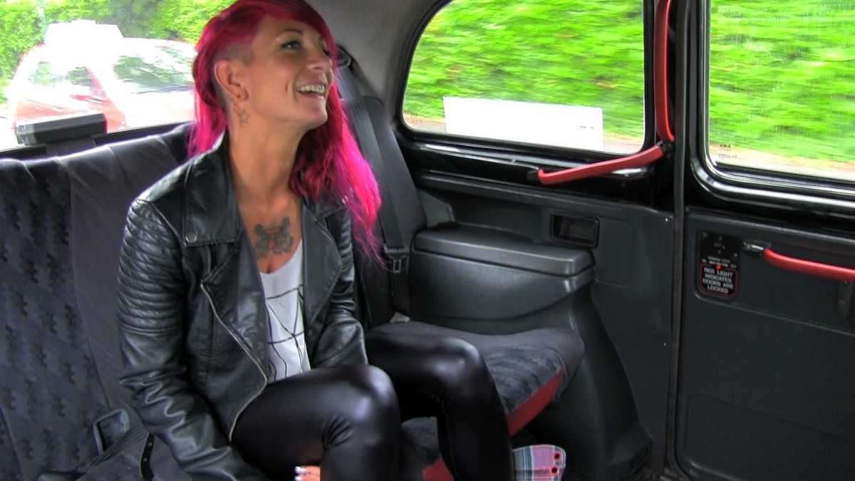 Redhead Punk with Tattoos Gets a Lesson in Cock From Cabbie