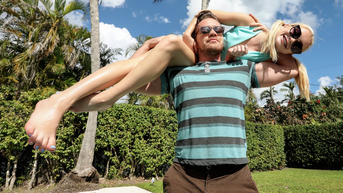 Blonde Braceface Begs For Big Dick