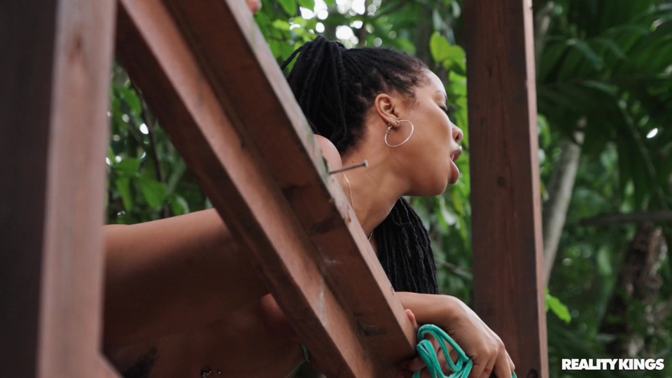 Kira Noir, Chloe Temple - Black Girl Interracial Lesbian Scene with Piercing and Spanking