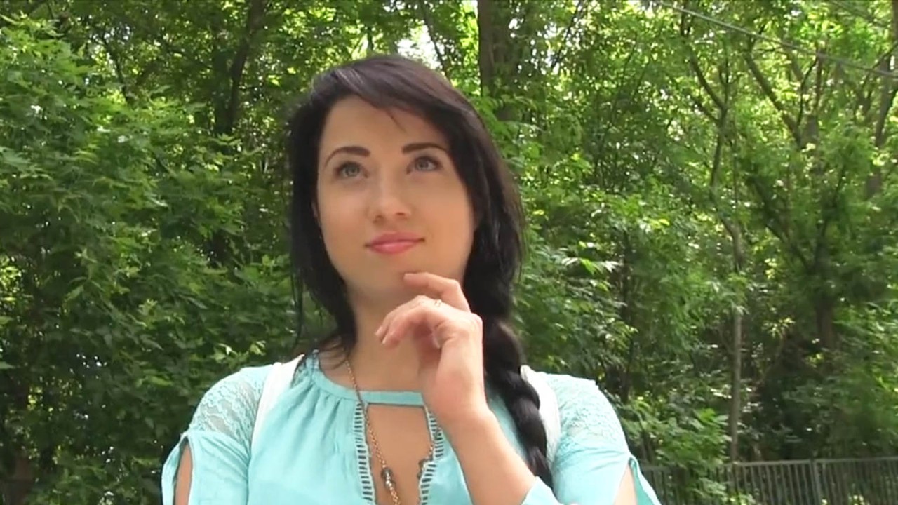 Sexy black haired russian fucked in the woods Trailer Video on fakehub