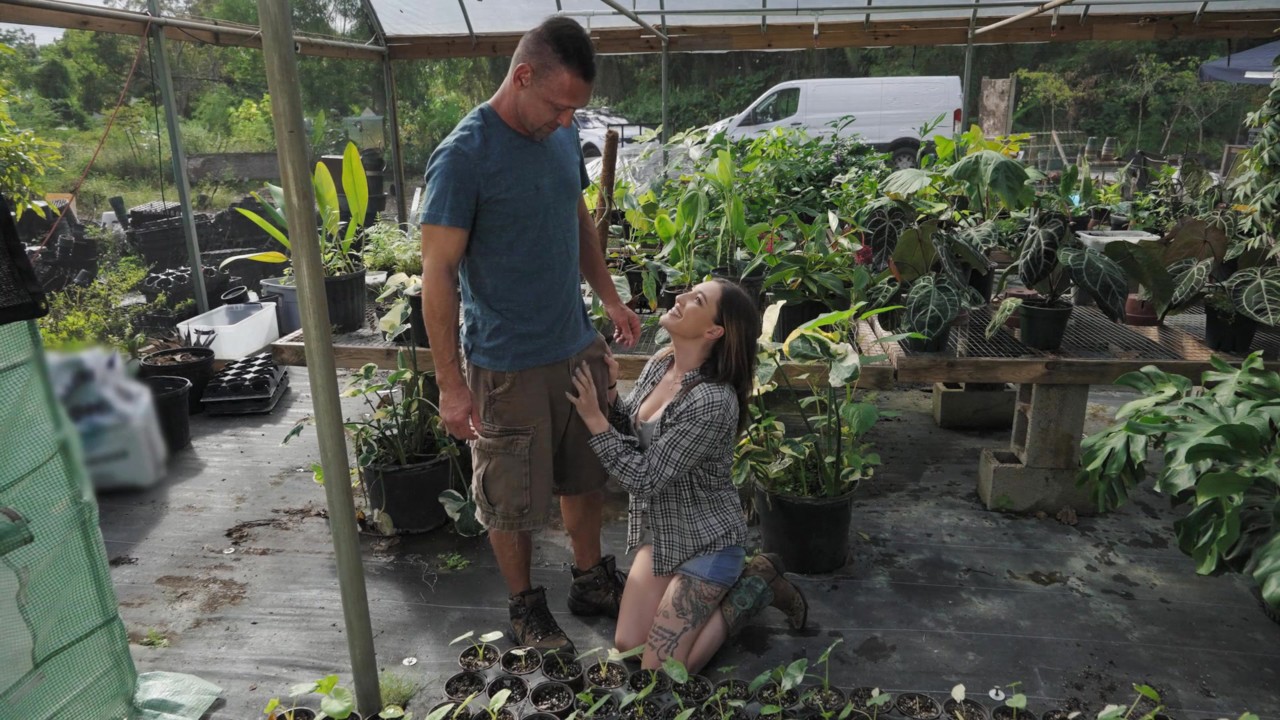 Getting Banged in the Greenhouse – Scene Poster on realitykings with Katie Kingerie, Peter Fitzwell 