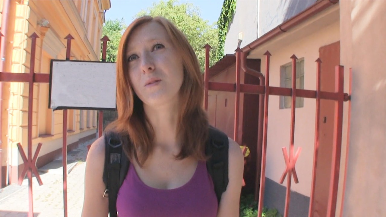 Fake College Inspector Gets Redhead to Pay With Blowjob – Scene Poster on fakehub with  