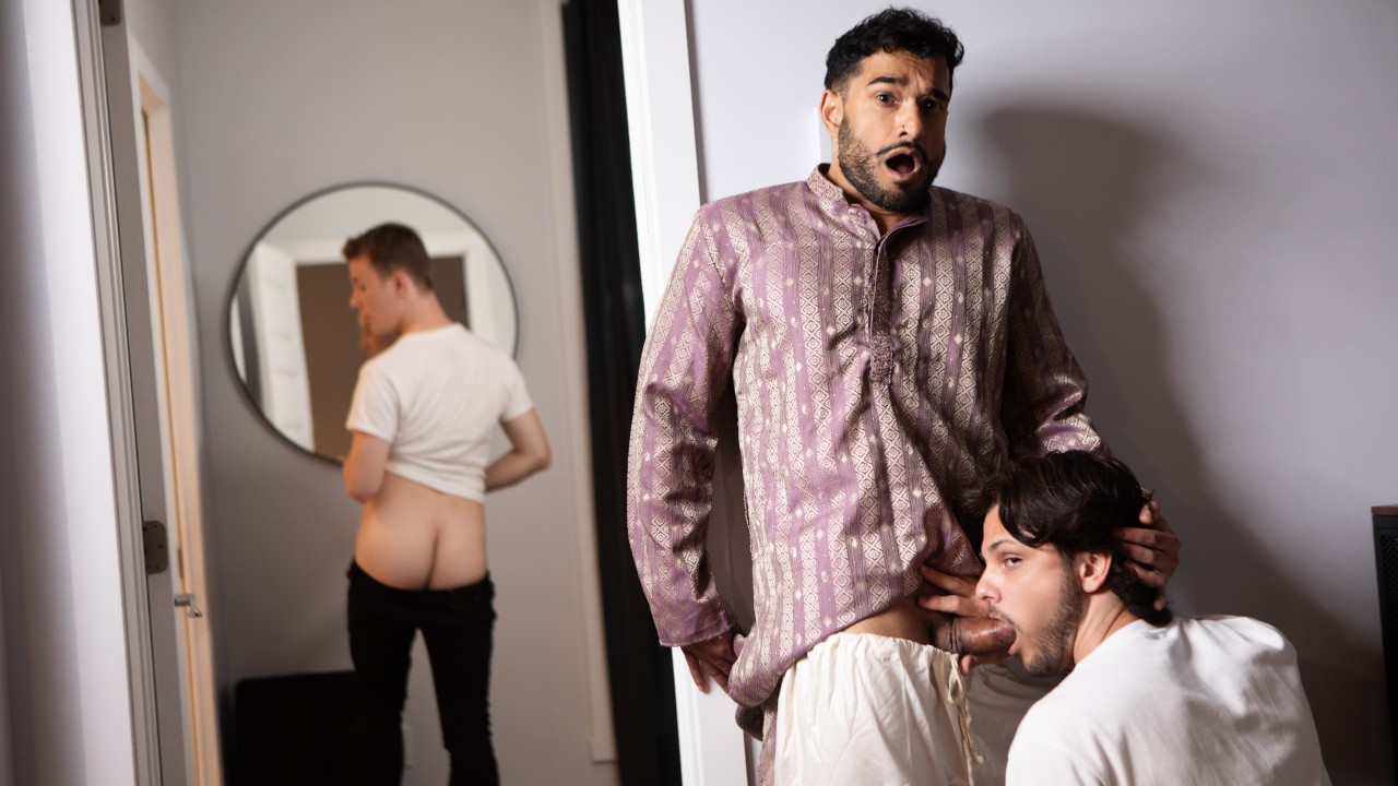 Indian Hunk Wants My Ass – Scene Poster on men with Enzo Muller, Benny Fox, Raj 