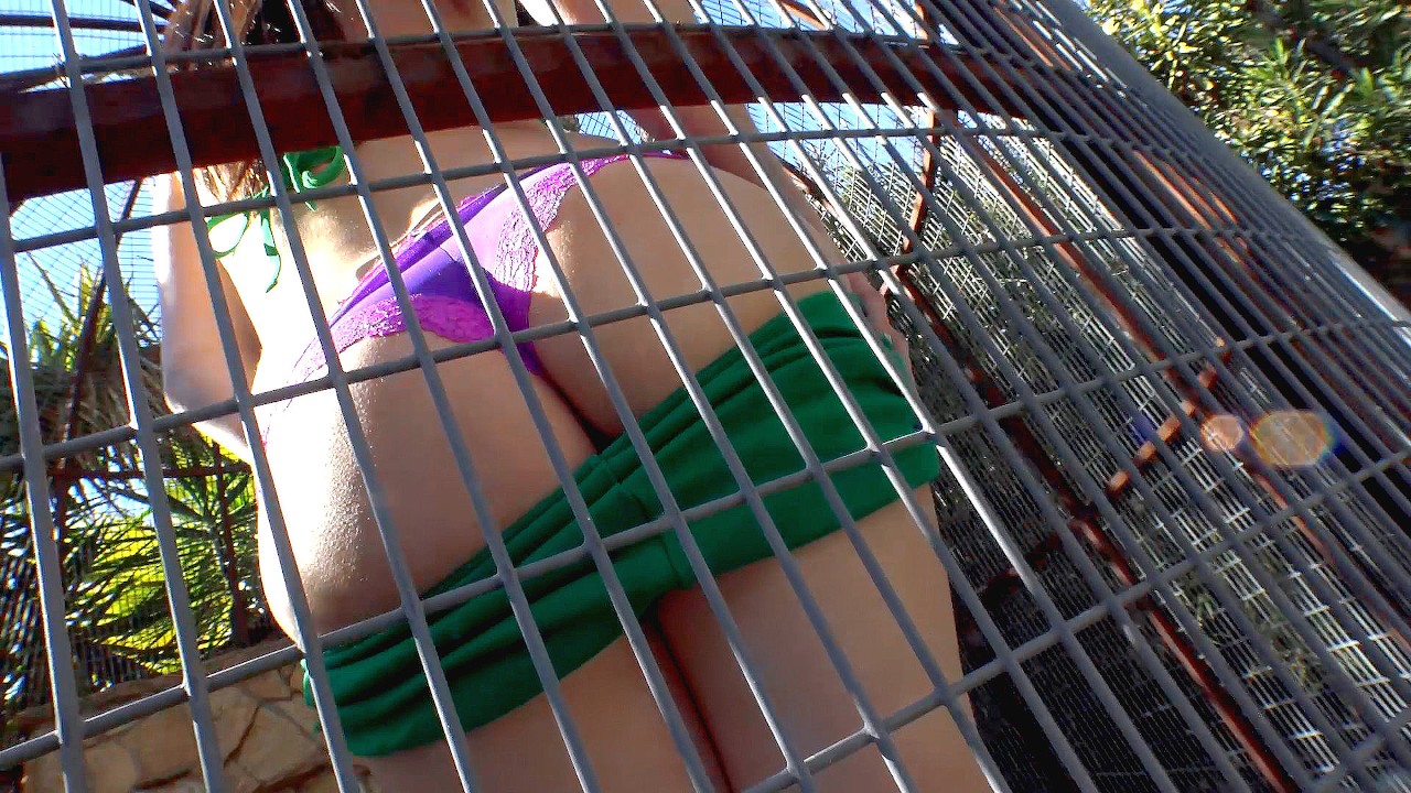 Leggy Brunette in a Cage Trailer Video on mofos