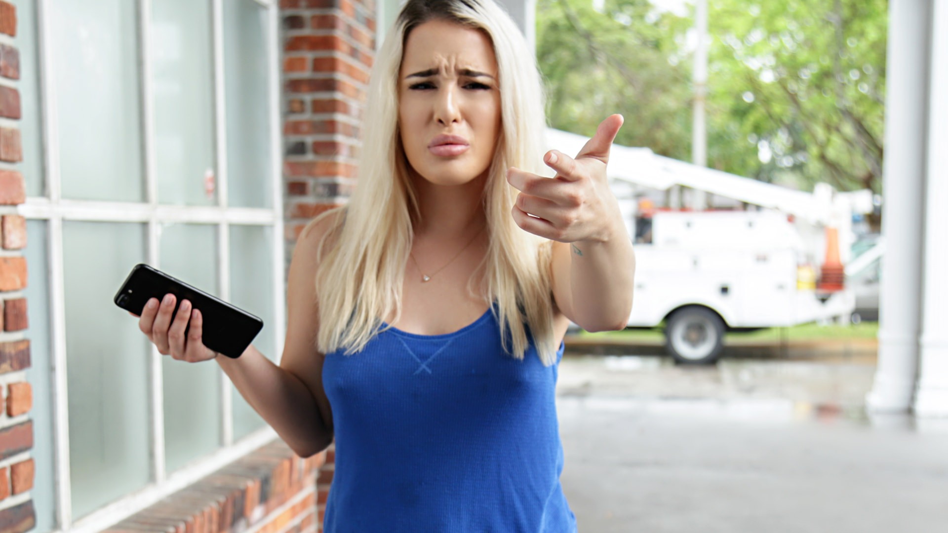 Curvy Blonde Rides Dick in Garage