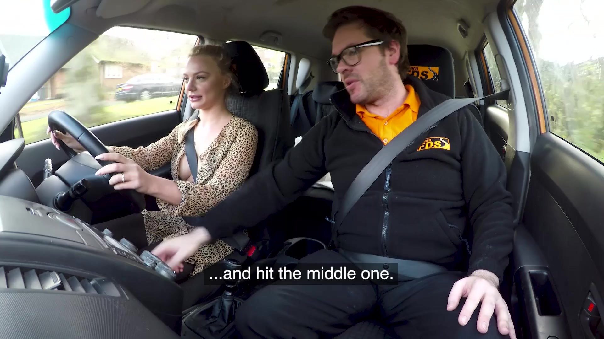 Polish blonde driving lesson 5