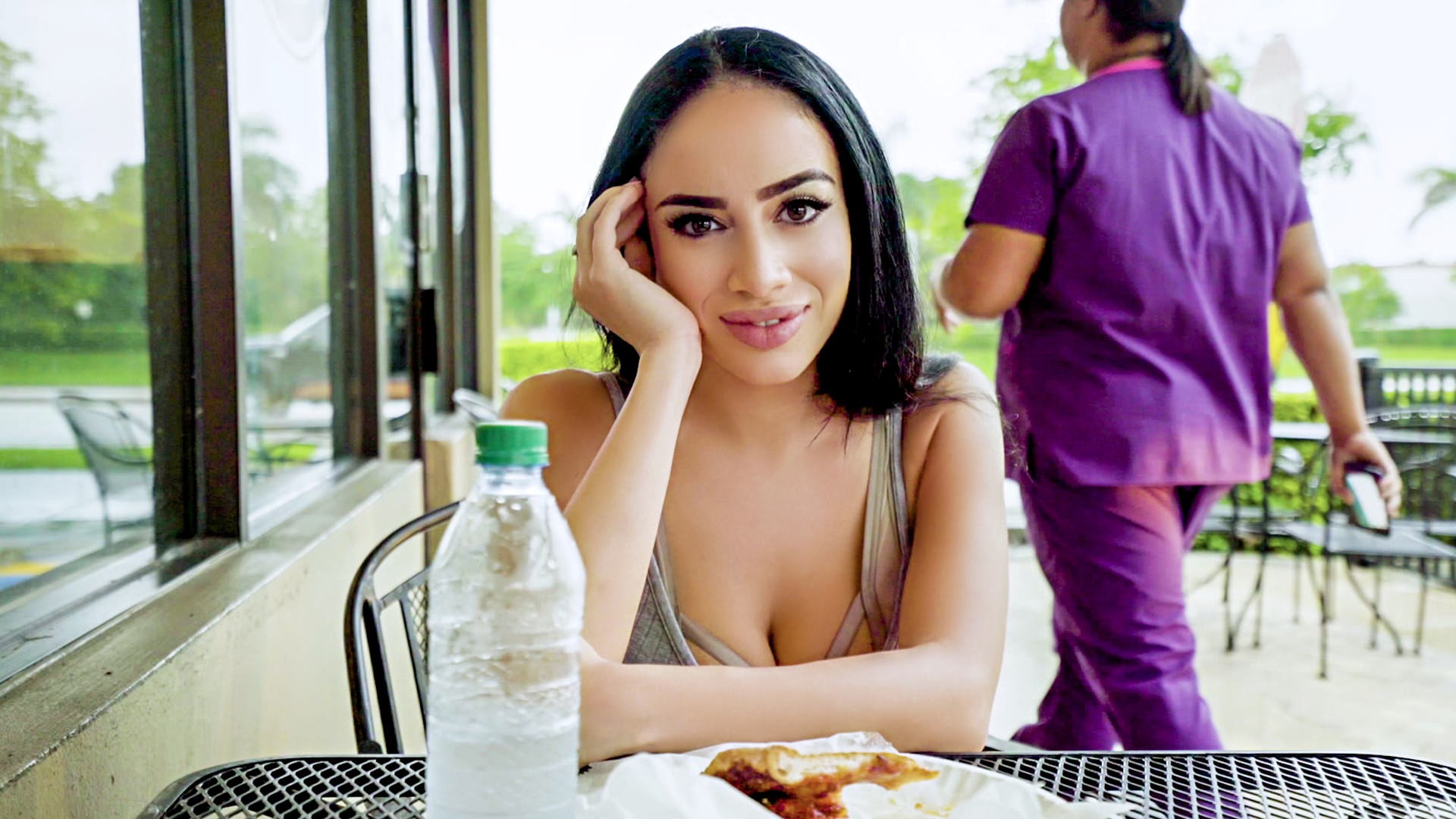 Latina's Big Tits and Plump Lips