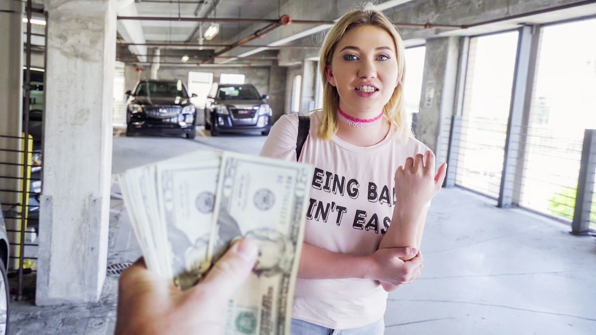 Saucy Blonde Fucks for Money