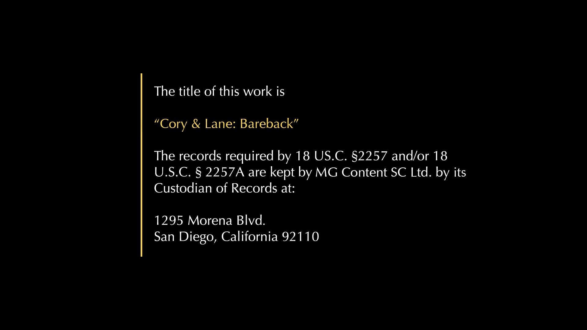 Cory & Lane: Bareback 3