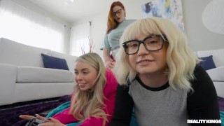 Haley Spades and Abigaiil Morris and Cara May in Slutty Strap-On Gamer Girl Threesome episode