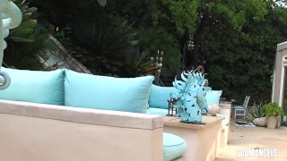 Bailey Brooke and Kiara Cole and Logan Long in Threesome sex with teen girls at the pool episode