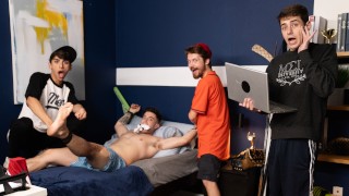 Tied Up Dorm Fuck with Joey Mills, Trevor Brooks in TwinkPop by Men