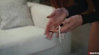 Audrey Reid and Xander Corvus in Heist episode