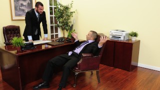 Sloppy Interviewee in The Gay Office series with Jessy Ares, Chris Tyler by Men