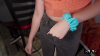 Phoebe Blue and Tony Rubino in Getting Saucy! episode