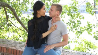 Katana and Mark in Asian in Tight Jeans Gives Footjob episode