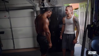 DeAngelo Jackson and Cody Smith in Bench Press My Ass episode