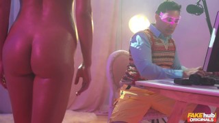 Mia Trejsi and Brad Knight in Rendering Love episode