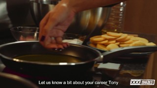 Angel Piaff and Apolonia Lapiedra and Antonio Ross and Pablo Ferrari in CHEF DE SEX - The best cooking show episode