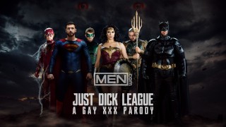 Just Dick League : A Gay XXX Parody Series Poster from Drill My Hole on men 