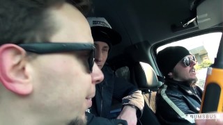 Jason Steel and Anna Von Morgenstern in Slutty MILF takes mouthful of cum on a bus episode