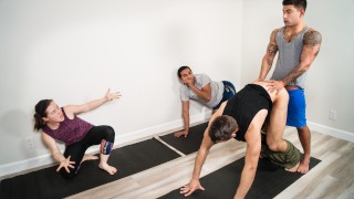 Power Yoga: Bareback in Str8 to Gay series with Dante Colle, Vadim Black by Men