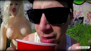 Karenka and Sina Longleg in Sina Longlegs gets facial in hardcore bus fuck episode