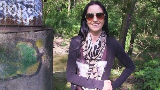 Broke Model Fucks Stranger In The Woods For A Job in Public Agent series with Emilly Zeus by Fake Hub
