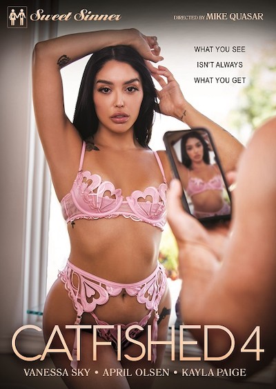 Catfished 4 Porn DVD Cover with Vanessa Sky, Nathan Bronson, Robby Echo, Kayla Paige, April Olsen naked 