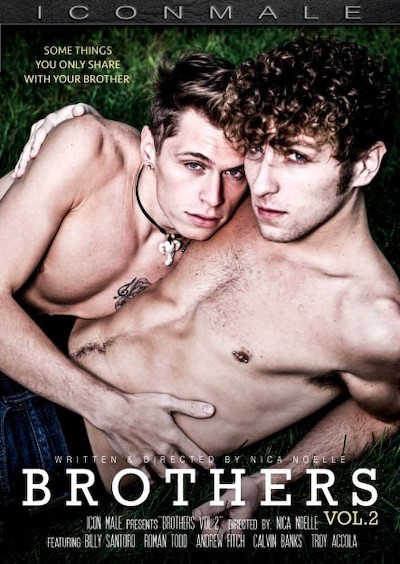 Bros 2 Porn DVD Cover with Andrew Fitch, Billy Santoro, Calvin Banks, Roman Todd, Troy Accola naked 