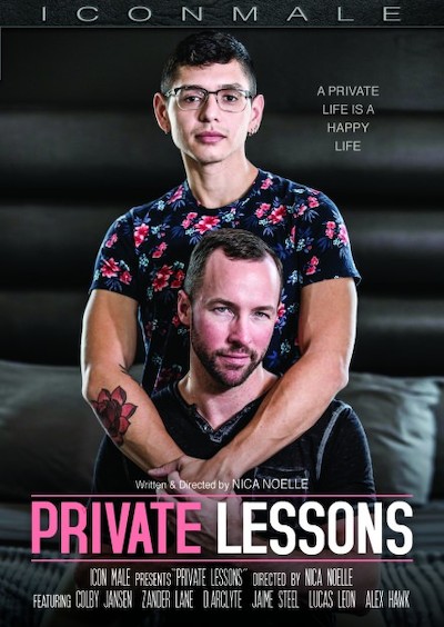 Private Lessons Porn DVD Cover with Alex Hawk, Colby Jansen, Jaime Steel, Lucas Leon, Zander Lane, D.Arclyte naked 