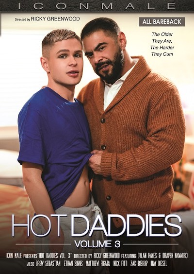 Hot Daddies 3 Porn DVD Cover with Nick Fitt, Ray Diesel, Draven Navarro, Drew Sebastian, Zac Bishop, Ethan Sinns, Dylan Hayes, Mathew Figata naked 