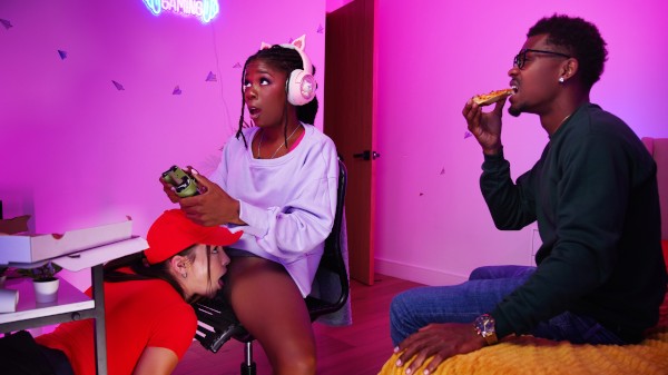 Gaming Cums First Porn Photo with Hazel Grace, Rissa May naked