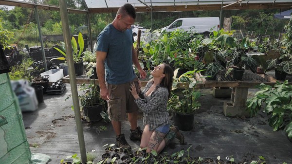 Getting Banged in the Greenhouse Porn Photo with Katie Kingerie, Peter Fitzwell naked