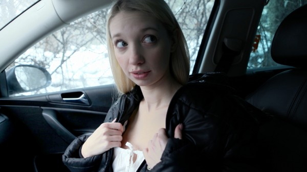 Sucky Sucky in the Car Porn Photo with Mina naked